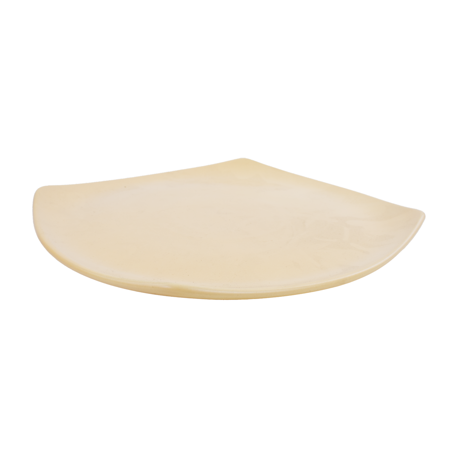 Plato Tendido Color Mate Amarillo Tostado Diseño Semicuadrado CERÁMICA ANDINA Unidad