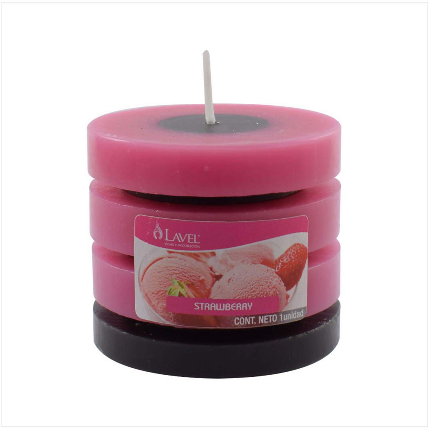 Vela Anillillo Fucsia LAVEL Redondo