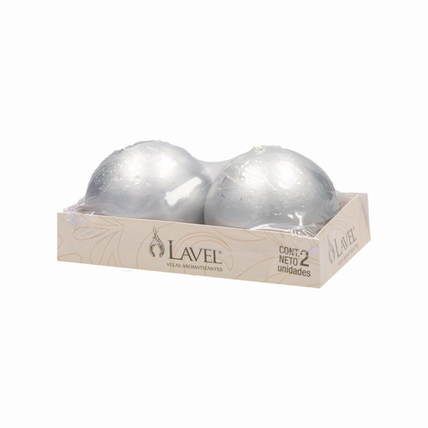 Set Bolas 200 X 2 Lac Plata LAVEL 11 X 6 Cm