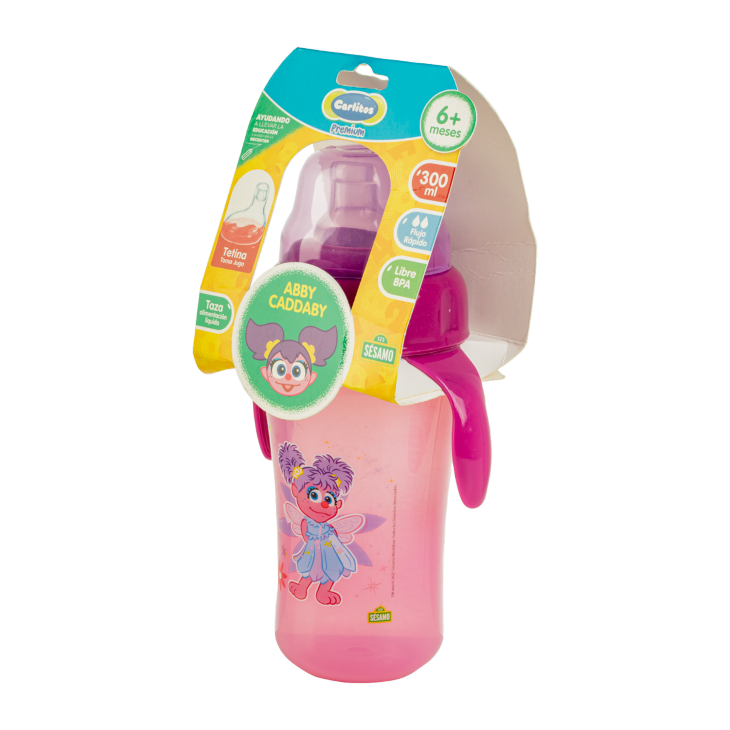 Taza Infantil Premium Con Tetina Mágico CARLITOS 340 Ml