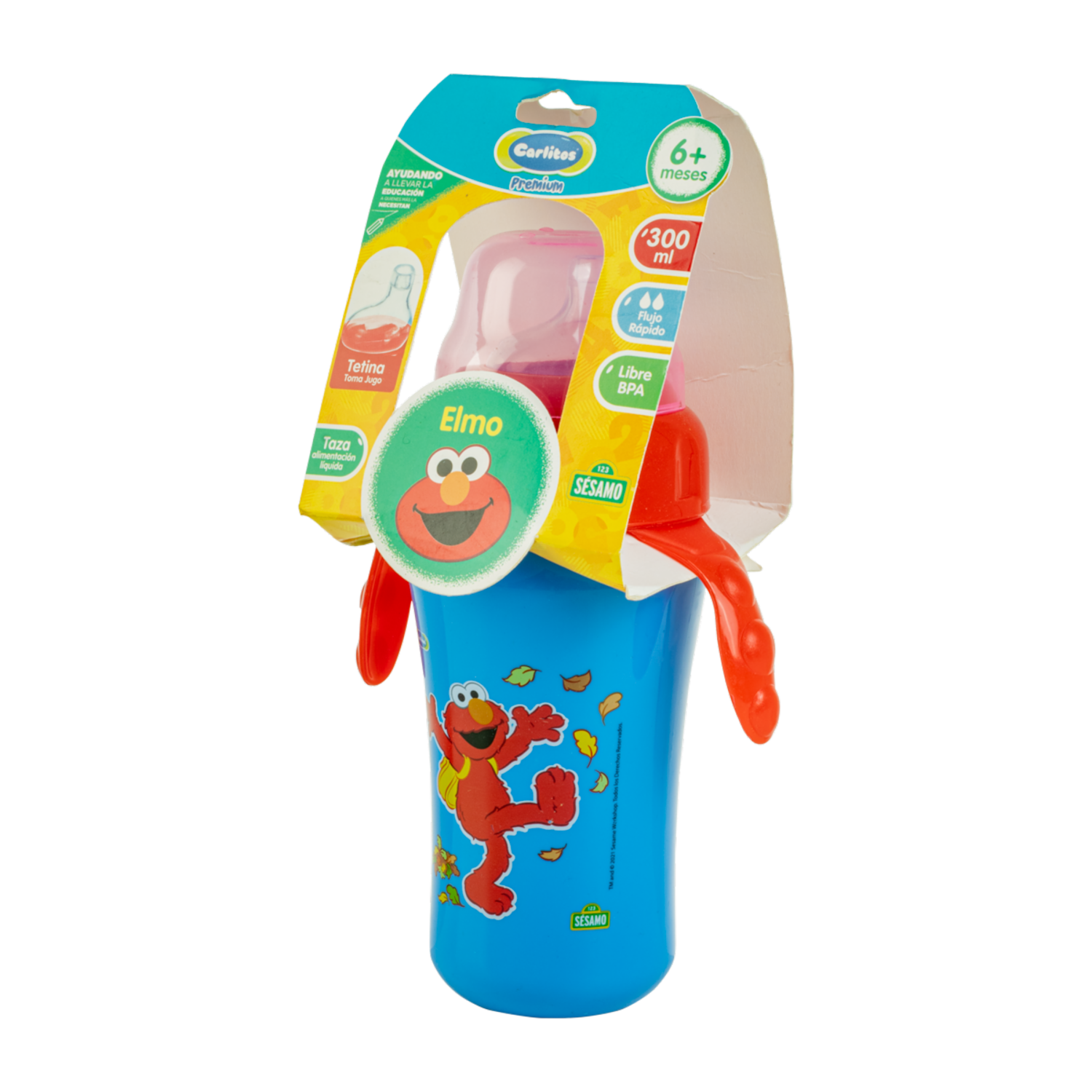 Taza Infantil Premium Con Tetina Mágico CARLITOS 340 Ml