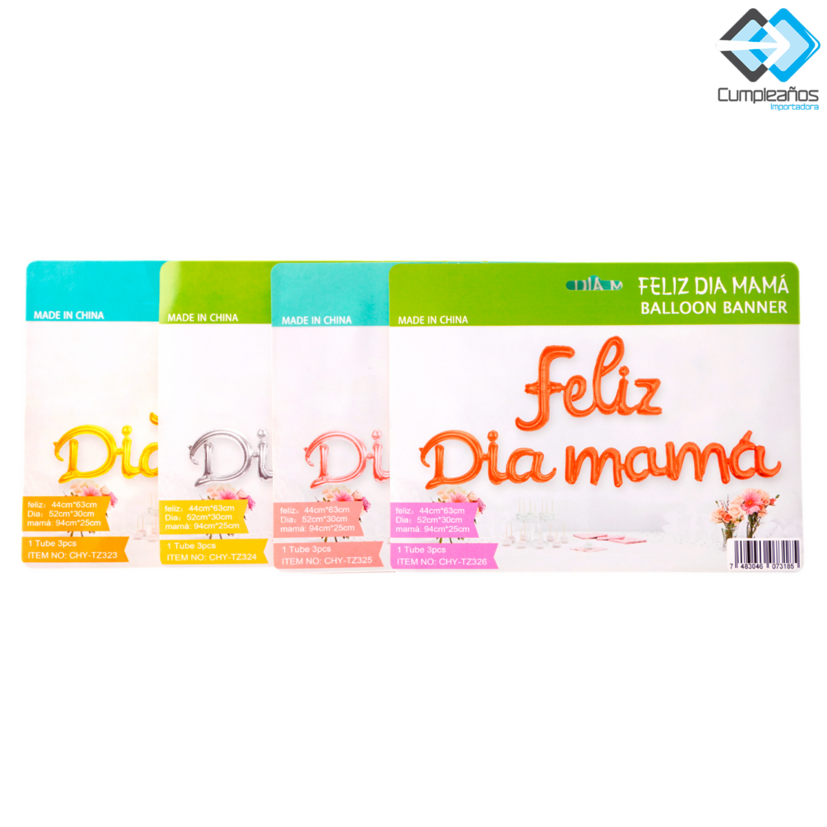 Globo De Alumínio Bouquet Mixto Diseño Felíz Día Mamá IMPORTADORA CUMPLEAÑOS 12 Piezas