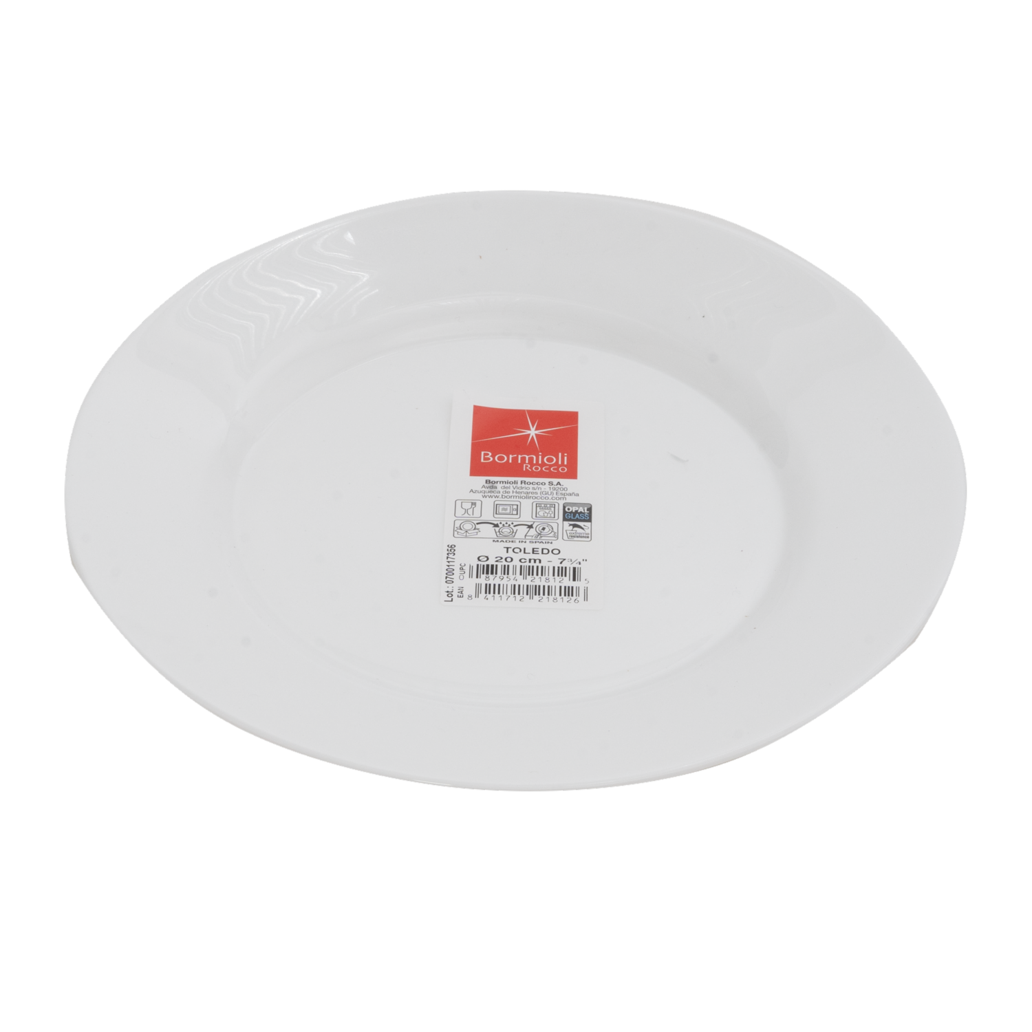 Plato Postre Diseño Toledo BORMIOLI ROCCO Unidad